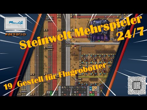 Factorio Server Steinwelt 24/7 *19 - Gestell für Flugrobotter  💻 Let's Play 😍 Gameplay 💻 deutsch