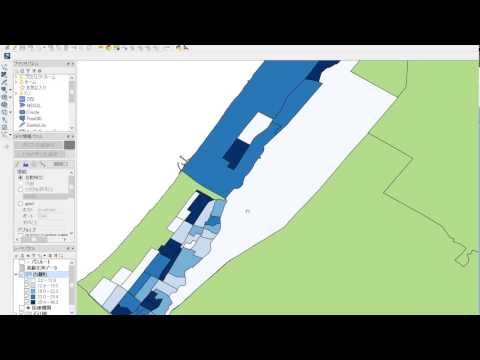 看護学科 QGIS 高齢化率で色分け