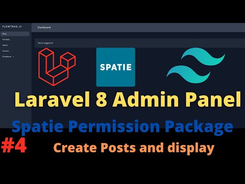Laravel 8 Admin Panel with Spatie Roles and Permission Package Part 1