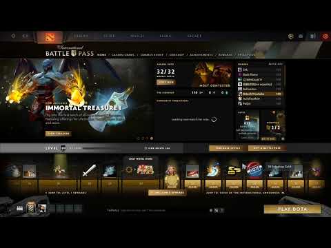 Dota 2 Full Battle Pass Preview Bought 100 level bundles - Ti10 Battle Pass Preview