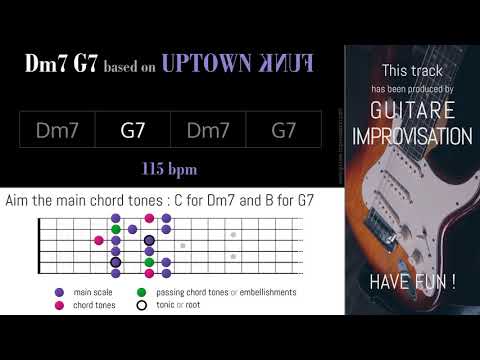 Dm7 G7 from UPTOWN FUNK - Funk Backing Track