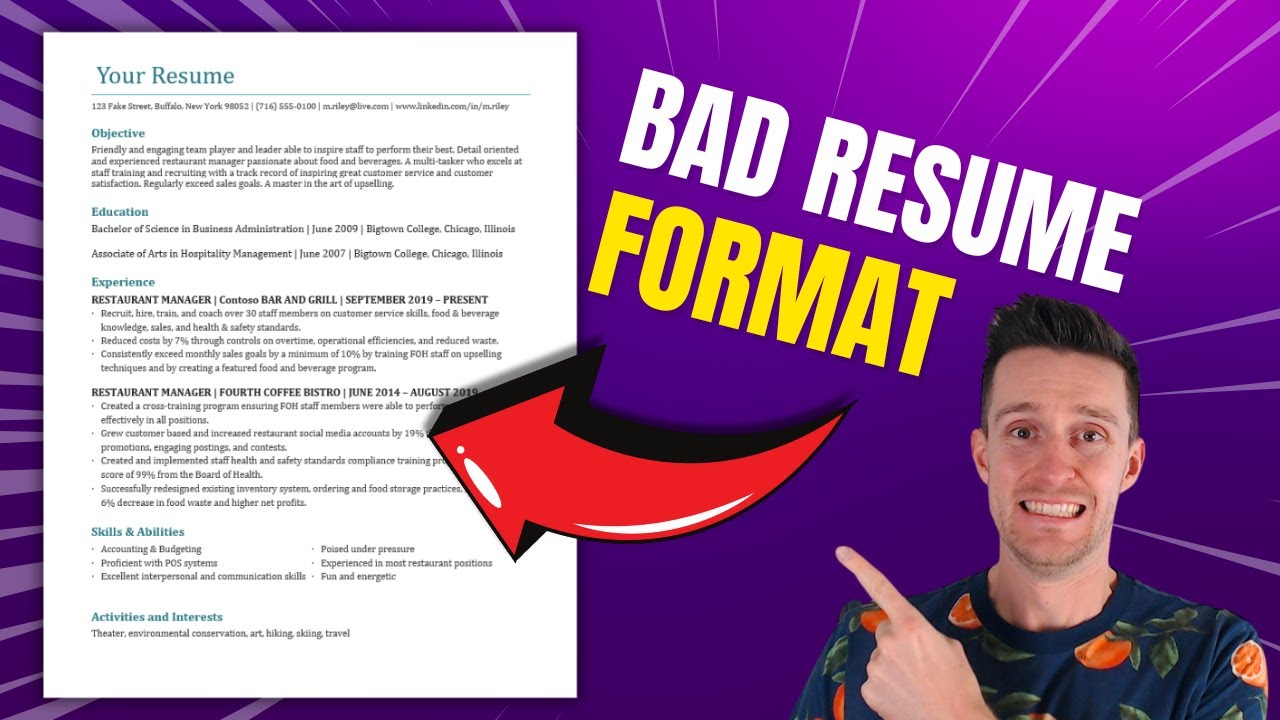 The Correct Way to Format Your Resume