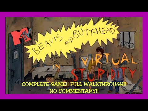 Beavis and Butt-Head in Virtual Stupidity (PC 1995) Full Playthrough! All Cutscenes! No Commentary!