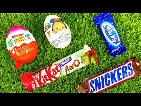 Some Lots of Candies in The Forest - Kitkat Aero Mint, Snickers, Milky Way, Kinder Joy