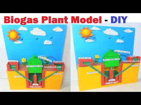 biogas plant model 3d making science project using cardboard howtofunda craftpiller