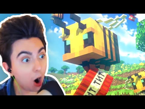 Bobicraft Plus - CRAZY REACTION to Bees Fight Movie!