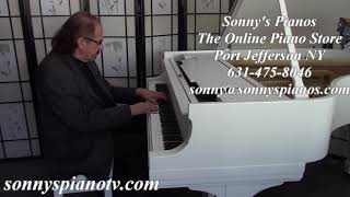 White Steinway Piano M 5'7 TOTALLY Rebuilt by Steinway Factory,  new Steinway Renner action $19950
