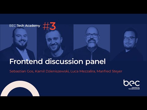Front-end discussion panel – Sebastian Gos, Kamil Dzieniszewski, Luca Mezzalira, Manfred Steyer