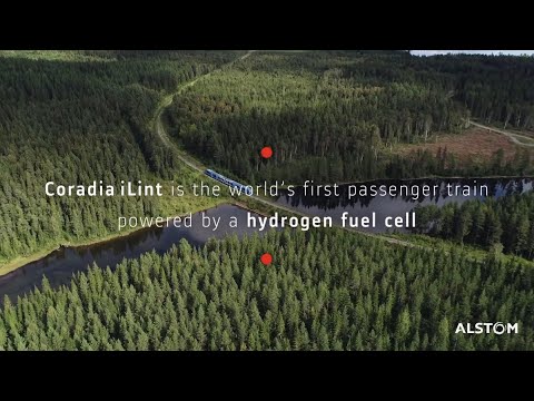 The world’s first hydrogen passenger train, Alstom’s Coradia iLint, arrives in Quebec