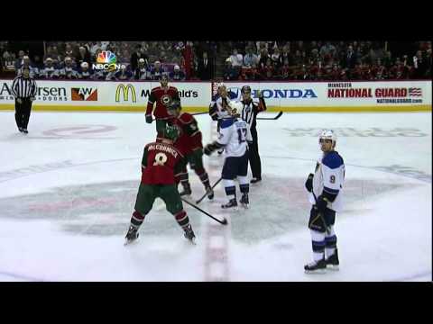 Kevin Shattenkirk wrist shot PPG 1-1 St. Louis Blues vs Minnesota Wild 4/10/14 NHL Hockey.