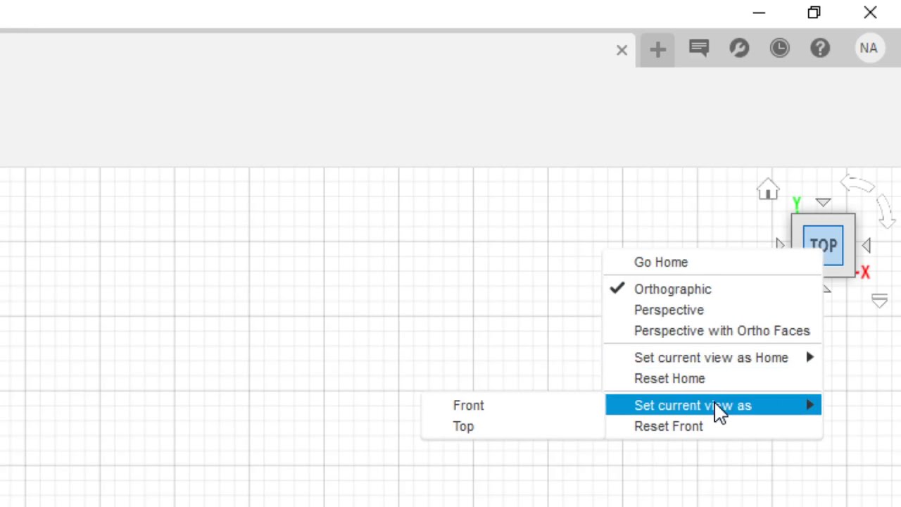 View Cube Z up to Y up default