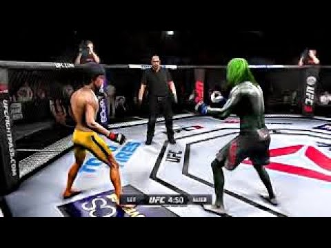 Bruce Lee vs. Alien (EA Sports UFC 3) - K1 Rules