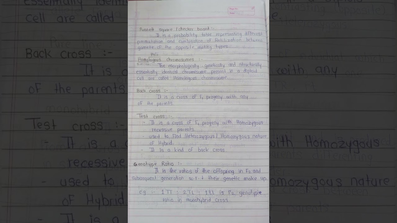 class 12 biology ch-3 Inheritance and variation imp notes.
