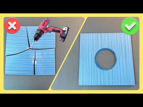 Genius ideas 💡How To Cut A Floor Tile Circle ✅ How To Drill Into A Tile Wall. Tile Cutting