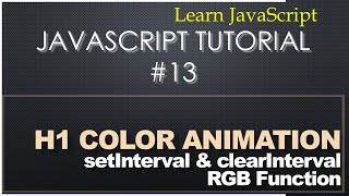 Animate H1 Tag Color - Learn JavaScript
