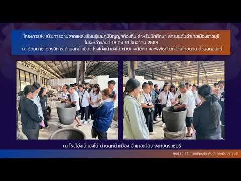 โครงการส่งเสริมการอ่านจากแหล่งเรียนรู้และภูมิปัญญาท้องถิ่นสำหรับนักศึกษา สกร.ระดับอำเภอเมืองราชบุรี