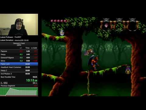 Demon's Crest 100% Speedrun: 58:23