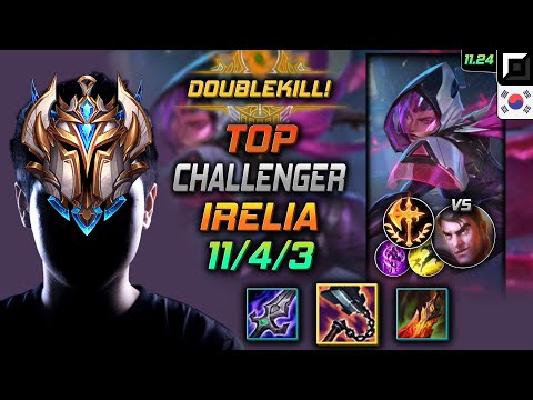 Challenger Irelia Top vs Jayce - 챌린저 이렐리아 선혈 정복자 - LOL KR 11.24