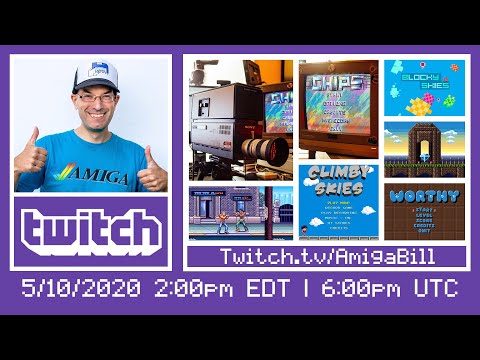 5/11/2020 World Premiere of New Commodore Amiga Game "Chips" Streamed from a Real CRT & Tube Camera