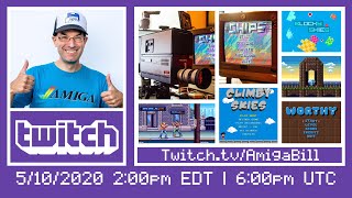 5/11/2020 World Premiere of New Commodore Amiga Game "Chips" Streamed from a Real CRT & Tube Camera