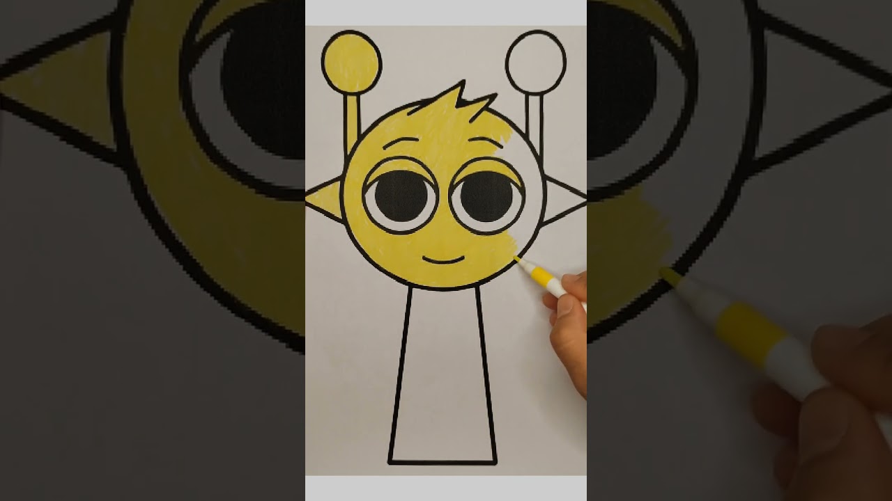 Simon's Coloring Page - INCREDIBOXSPRUNK #sprunki #coloring #oren #sprunkiincredibox #usa