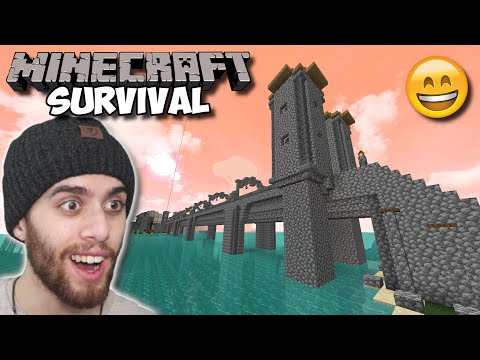 Working On My GIANT OCEAN BRIDGE In Minecraft!!! - Minecraft Survival [Ep 232]
