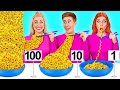 100 खाद्य परतें चुनौती 6 Multi DO Challenge