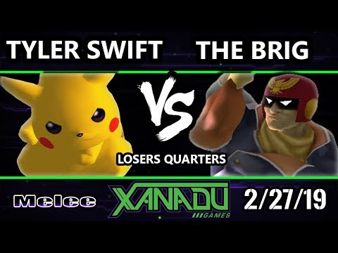 S@X 291 SSBM - Tyler Swift (Pikachu) Vs. The Brig (Captain Falcon) - Smash Melee Losers Quarters