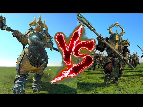 Kholek Suneater VS Chosen of Nurgle (Great Weapons). Total War Warhammer 3