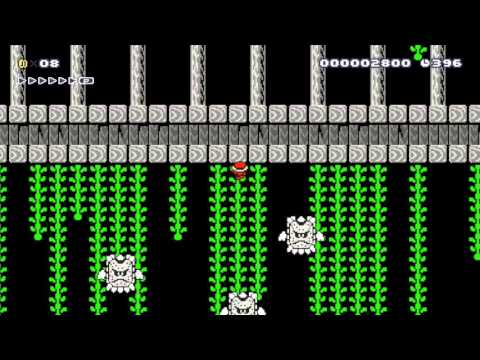 Thwomp Ruins by Kyle - Super Mario Maker - No Commentary 1AD