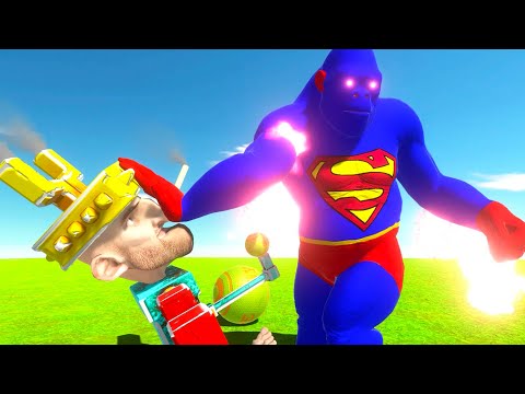 SUPERMAN GORO  vs  CRYPTO BRO DEATH FALL -  Animal Revolt Battle Simulator