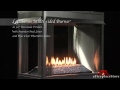 Empire 24" Multi-Sided Clear Blue Crushed Ventless Natural Gas Fire Glass Set and Millivolt Loft Burner