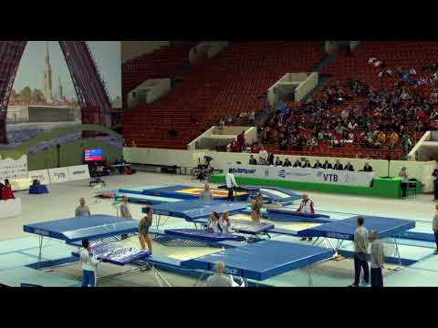 Russian Federation 2 (RUS) W - 2018 Trampoline Worlds, St. Petersburg (RUS) - Qualif Synchro R1
