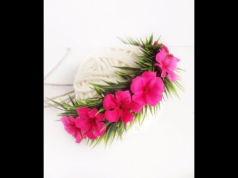 Floral crown/buy vividsun adjustable flower🌺crown|fabric Quvyarts pink rose flower#tehmeenaart&craft