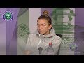 Simona Halep Quarter-Final Press Conference Wimbledon 2019
