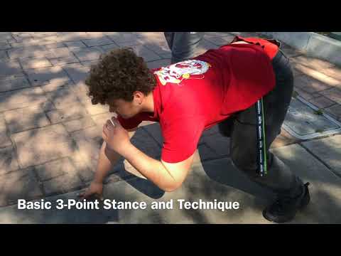 HOW TO GET INTO A 3-POINT STANCE FOR BEGINNING LINEMEN‼️