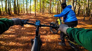 2 E-Bikes + My Mom + Fun On The Trail !! | MOVCAN EB60