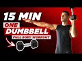 15 Minute One Dumbbell Full Body Workout At Home | BJ Gaddour