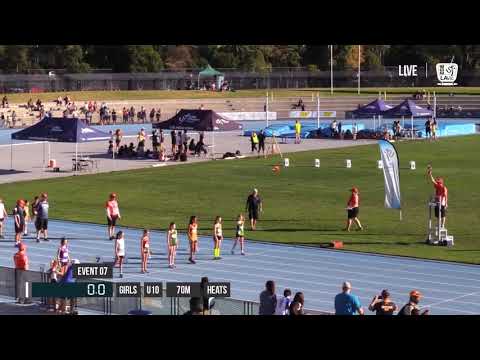 GIRLS U10 70M HEAT 3 - 2018 STATE TRACK AND FIELD CHAMPIONSHIPS // LAVicTV