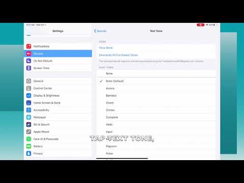 HOW TO CHANGE TEXT TONE SOUND IN IPADOS 13.6 (IPAD)