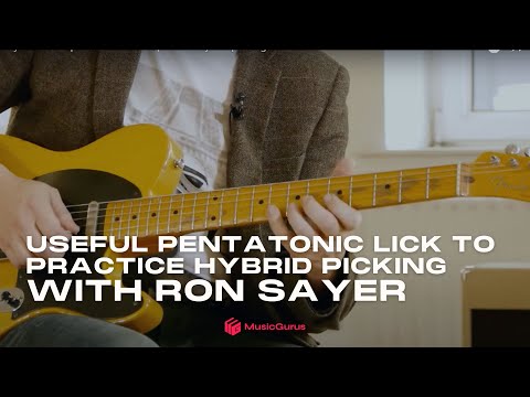 Useful Pentatonic Lick to Practice Hybrid Picking with Ron Sayer