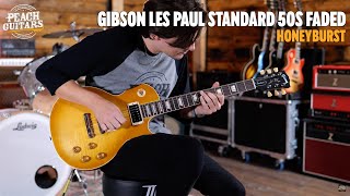 Video thumbnail for No Talking...Just Tones | Gibson Les Paul Standard 50's Faded | Honeyburst by Peach Guitars