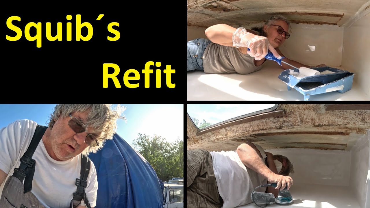 Squib's Refit - Closing the exhaust hole in the bridge deck - Filling cracks - Painting the front cabin /74