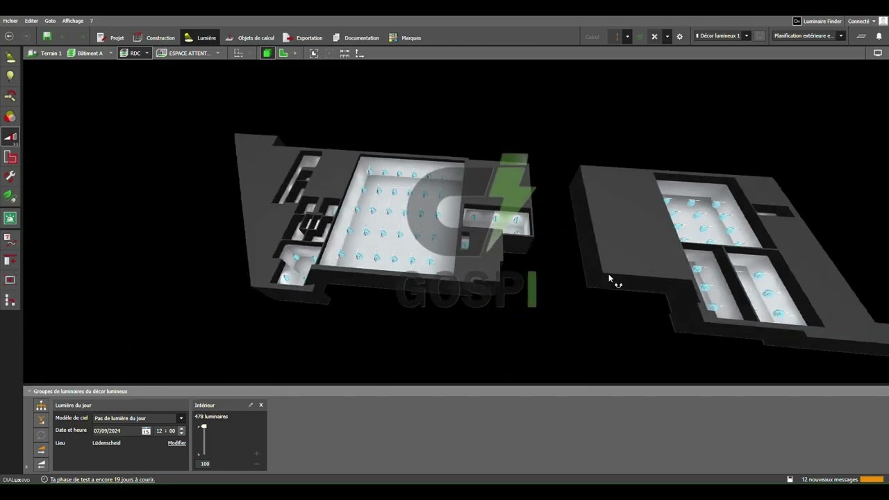 Projet d'éclairage ERP