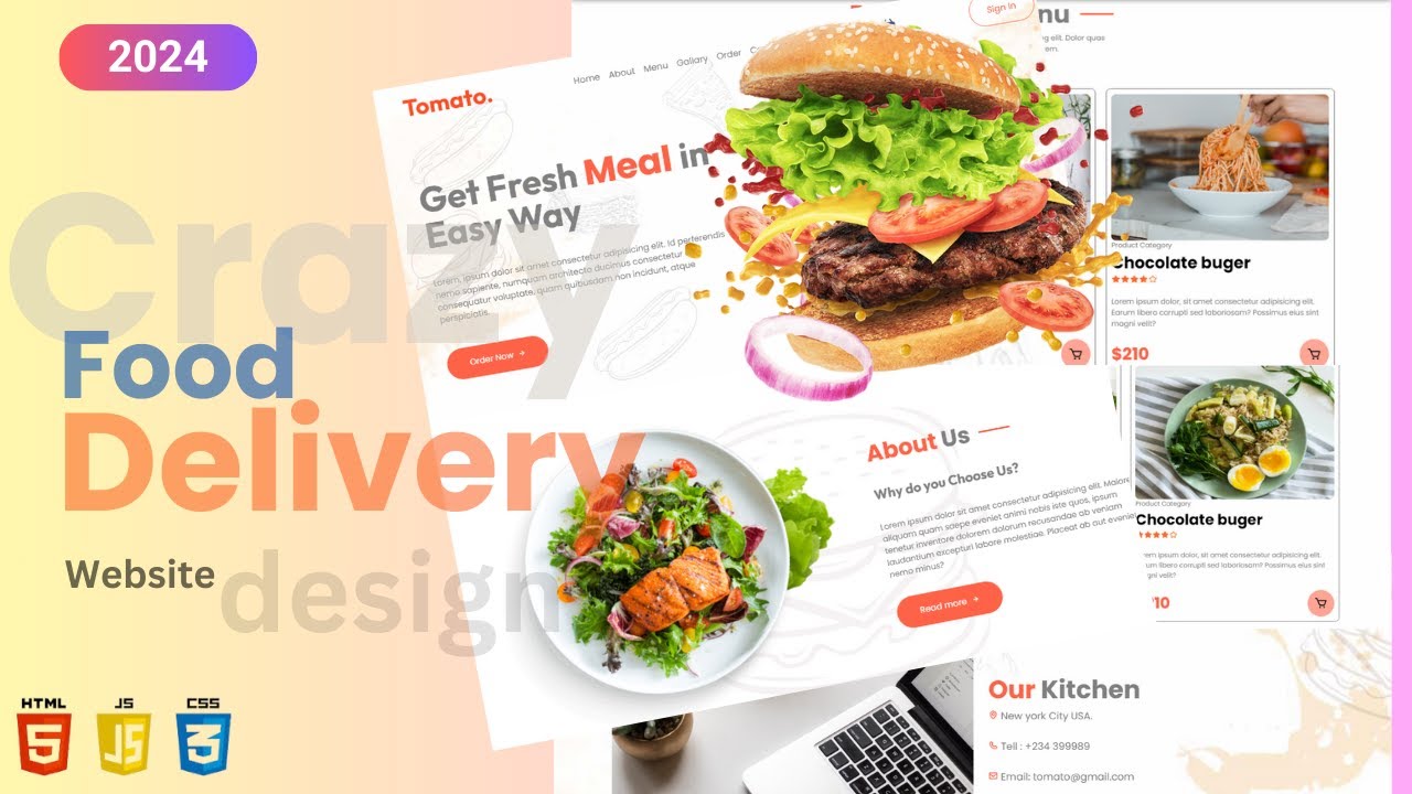 Create a Complete Food Website Design | FREE SOURCE  CODE | HTML CSS & javaScript