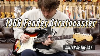 Video thumbnail for Fender 1966 Stratocaster Sunburst | Guitar of the Day - RARE GUITAR!!! by Normans Rare Guitars
