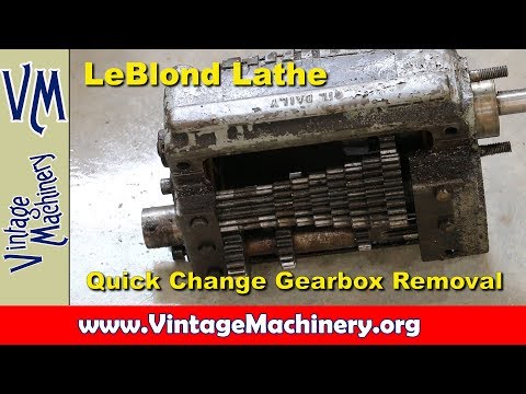 LeBlond Lathe Restoration - Part 3:  Quick Change Gearbox Removal
