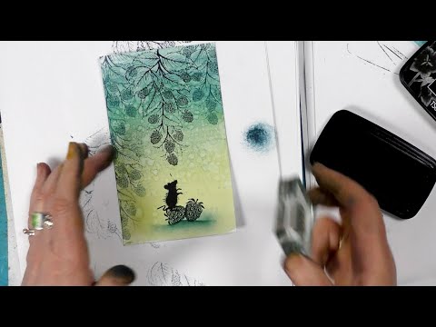 The Mouse Gathering Blackberries - A Lavinia Stamps Tutorial