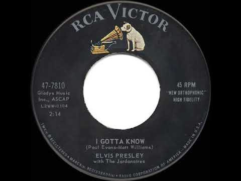 1960 HITS ARCHIVE: I Gotta Know - Elvis Presley