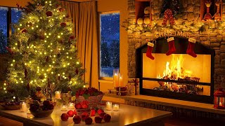 Christmas Ambience Music Fireplace 🎄🎅 Relaxing Christmas Music For Stress Relief